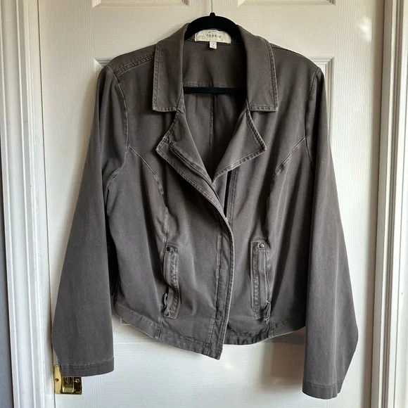 GUC Torrid Washed Jersey Moto Jacket - Picture 4 of 6